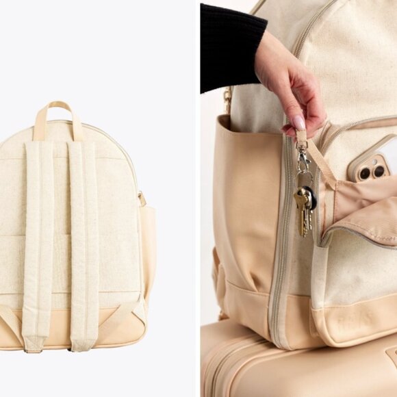 BEIS Travel Backpack in beige - Picture 2 of 12